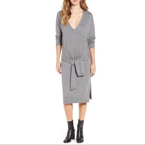 LEITH Tie Waist Sweater Dress